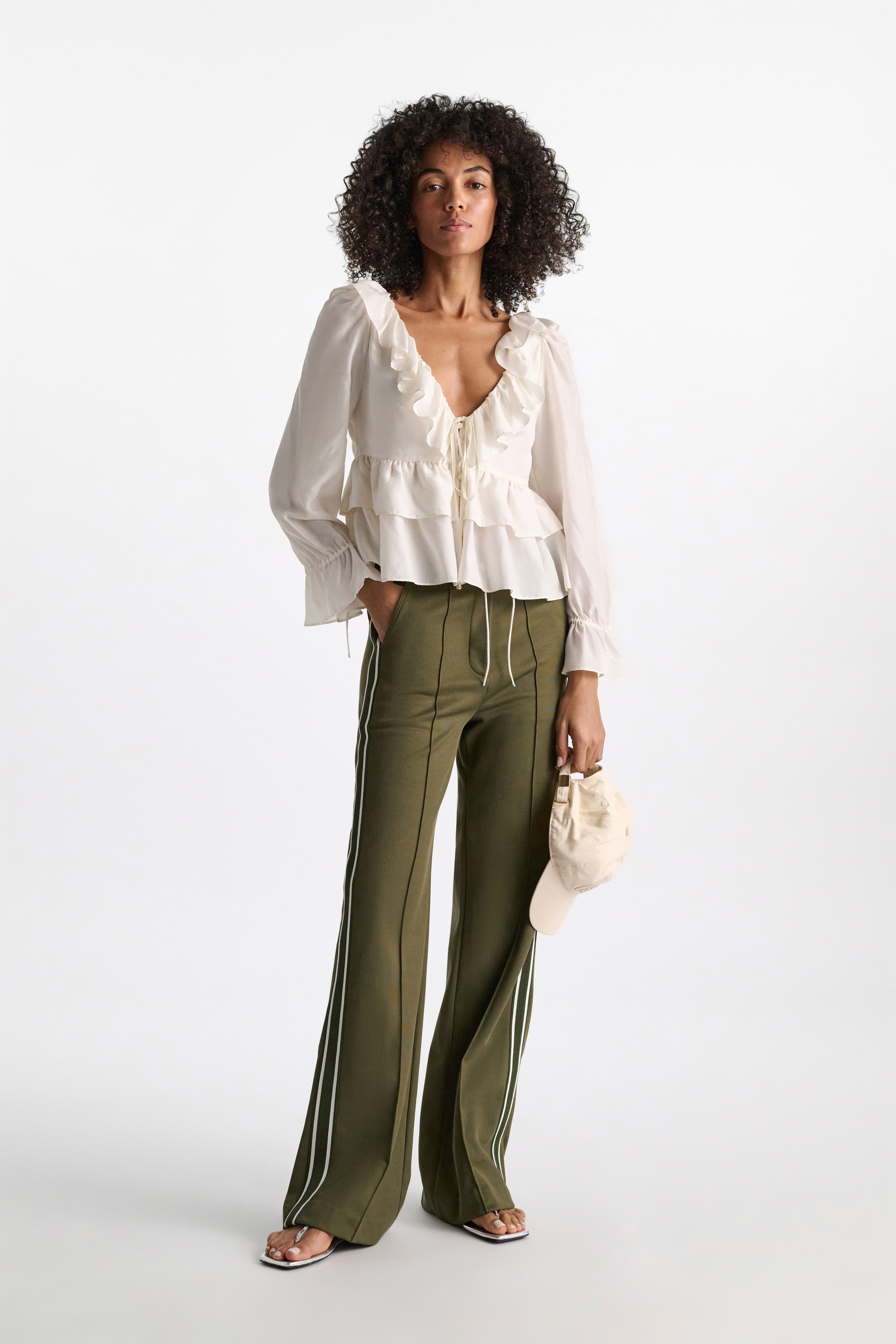 Dorothee Schumacher Tunic-style blouse in Habotai silk camellia white